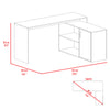 Escritorio En L Axis Milan 151.5x76.5cm Con Organizador De Libros Y Archivador