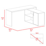 Escritorio En L Axis Milan 151.5x76.5cm Con Organizador De Libros Y Archivador