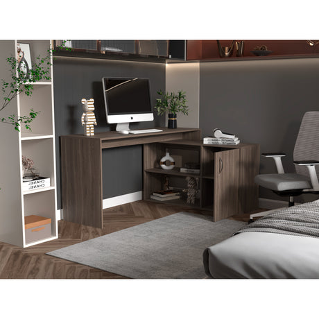 Escritorio en L Axis Milan 151.5x76.5cm con Organizador de Libros y Archivador - Escritorios | Bylmo
