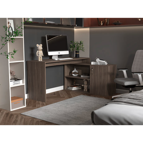 Escritorio en L Axis Milan 151.5x76.5cm con Organizador de Libros y Archivador - Escritorios | Bylmo