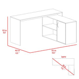 Escritorio en L Axis Milan 151.5x76.5cm con Organizador de Libros y Archivador - Escritorios | Bylmo