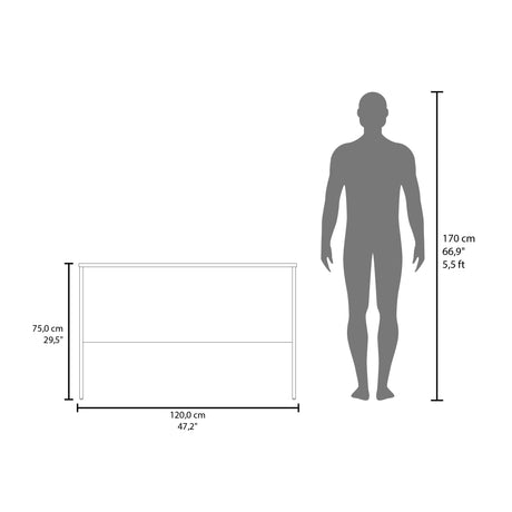 Escritorio Clásico Malibu Milan 120x75cm con Dos Pasacables - Escritorios | Bylmo