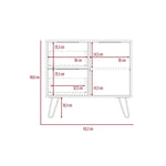 Cajonera Concept Duna Wengue 80.6x73.6cm Con Tres Cajones Y Patas