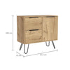 Cajonera Concept Duna Wengue 80.6x73.6cm Con Tres Cajones Y Patas