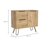 Cajonera Concept Duna Wengue 80.6x73.6cm Con Tres Cajones Y Patas