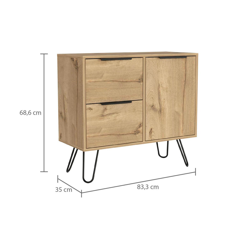 Cajonera Concept Duna Wengue 80.6x73.6cm Con Tres Cajones Y Patas