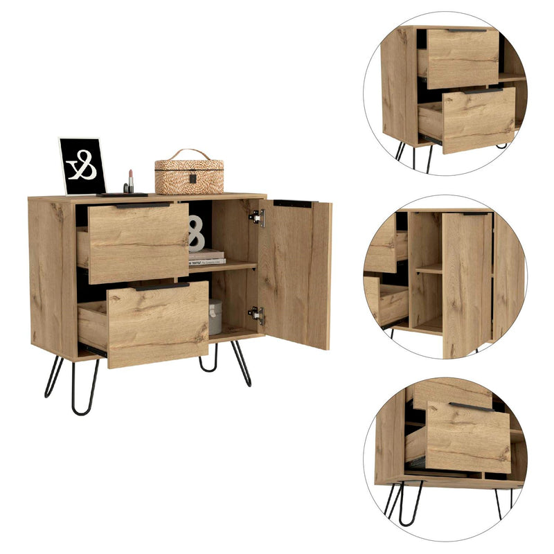 Cajonera Concept Duna Wengue 80.6x73.6cm Con Tres Cajones Y Patas