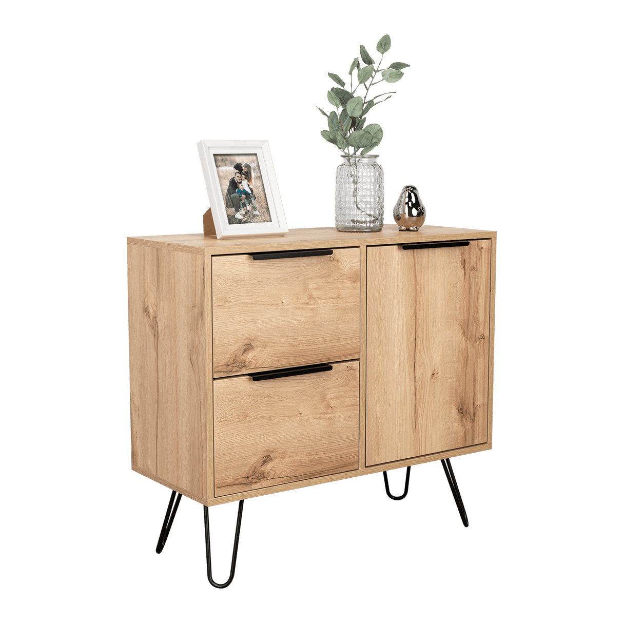 Cajonera Concept Duna Wengue 80.6x73.6cm con Tres Cajones y Patas - Cajoneras y Comodas | Bylmo