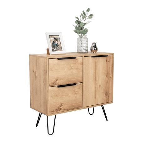 Cajonera Concept Duna Wengue 80.6x73.6cm con Tres Cajones y Patas - Cajoneras y Comodas | Bylmo