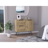 Cajonera Concept Duna Wengue 80.6x73.6cm con Tres Cajones y Patas - Cajoneras y Comodas | Bylmo