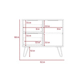 Cajonera Concept Duna Wengue 80.6x73.6cm con Tres Cajones y Patas - Cajoneras y Comodas | Bylmo