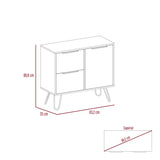 Cajonera Concept Duna Wengue 80.6x73.6cm con Tres Cajones y Patas - Cajoneras y Comodas | Bylmo