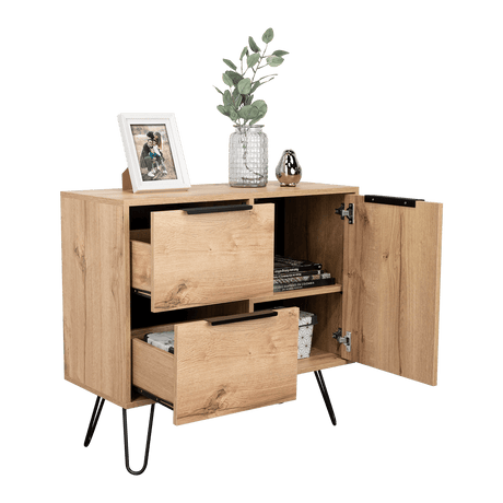 Cajonera Concept Duna Wengue 80.6x73.6cm con Tres Cajones y Patas - Cajoneras y Comodas | Bylmo