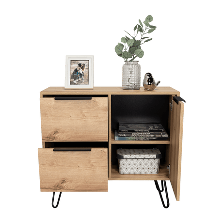 Cajonera Concept Duna Wengue 80.6x73.6cm con Tres Cajones y Patas - Cajoneras y Comodas | Bylmo