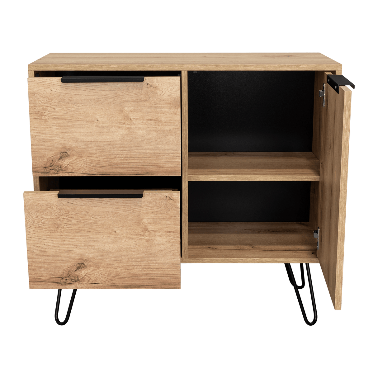 Cajonera Concept Duna Wengue 80.6x73.6cm con Tres Cajones y Patas - Cajoneras y Comodas | Bylmo