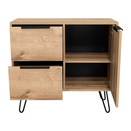 Cajonera Concept Duna Wengue 80.6x73.6cm con Tres Cajones y Patas - Cajoneras y Comodas | Bylmo