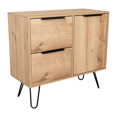 Cajonera Concept Duna Wengue 80.6x73.6cm con Tres Cajones y Patas - Cajoneras y Comodas | Bylmo