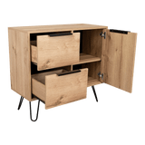 Cajonera Concept Duna Wengue 80.6x73.6cm con Tres Cajones y Patas - Cajoneras y Comodas | Bylmo