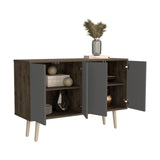 Bifera Oslo Bellota Plomo 117.1x77.6cm con Patas y Cuatro Compartimientos - Bifes y Arrimos | Bylmo