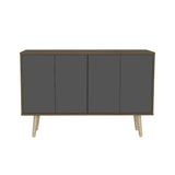 Bifera Oslo Bellota Plomo 117.1x77.6cm con Patas y Cuatro Compartimientos - Bifes y Arrimos | Bylmo