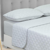 Cubrelecho Doble Faz Convex Blanco Para Cama Doble 140 X 190 Cm Fondo Entero - Tendidos y Cubrelechos | Bylmo