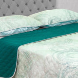 Cubrelecho Doble Faz Barcelona Verde Para Cama Doble 140 X 190 Cm de Círculos - Tendidos y Cubrelechos | Bylmo