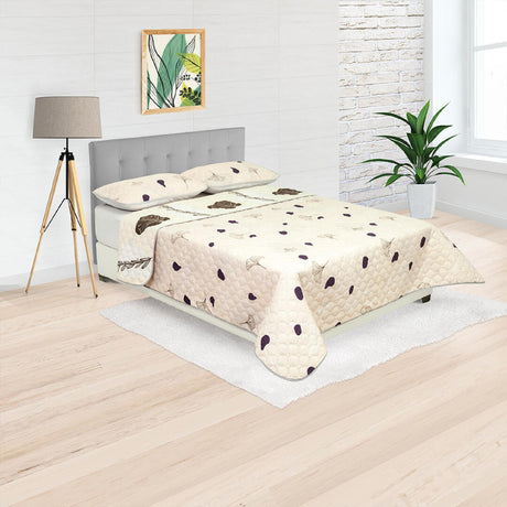 Cubrelecho Doble Faz Style Rosa Claro Para Cama Doble 140 X 190 Cm de Flores - Tendidos y Cubrelechos | Bylmo