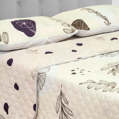 Cubrelecho Doble Faz Style Rosa Claro Para Cama Doble 140 X 190 Cm de Flores - Tendidos y Cubrelechos | Bylmo