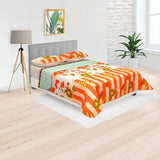 Cubrelecho Doble Faz Convex Coral y Beige Para Cama Doble 140 X 190 Cm de Flores - Tendidos y Cubrelechos | Bylmo