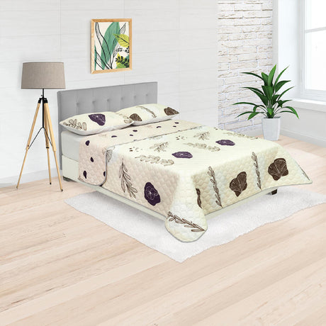 Cubrelecho Doble Faz Style Rosa Claro Para Cama Queen 160 X 190 Cm de Flores - Tendidos y Cubrelechos | Bylmo