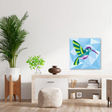 Kit Cuadro para Pintar Colibrí en MDF 30x30cm con Acrílicos y Pincel - Cuadros | Bylmo