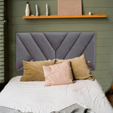 Cabecero Hug Gris Oscuro 120x60cm en la Pared Para Cama Semidoble - Cabeceros | Bylmo