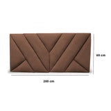 Cabecero Hug Marron 200x60cm en la Pared Para Cama King - Cabeceros | Bylmo