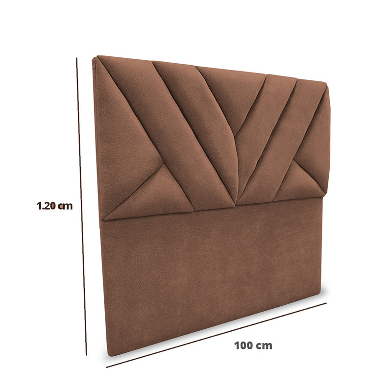 Cabecero Hug Marron 100x115cm A La Estructura De La Cama Para Cama Sencilla