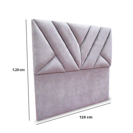 Cabecero Hug Gris Claro 120x115cm a la Estructura de la Cama Para Cama Semidoble - Cabeceros | Bylmo
