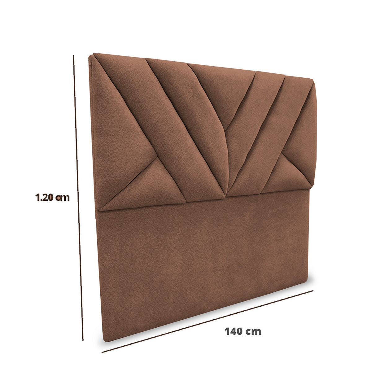 Cabecero Hug Marron 140x115cm a la Estructura de la Cama Para Cama Doble - Cabeceros | Bylmo