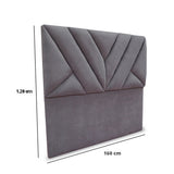 Cabecero Hug Gris Oscuro 160x115cm a la Estructura de la Cama Para Cama Queen - Cabeceros | Bylmo
