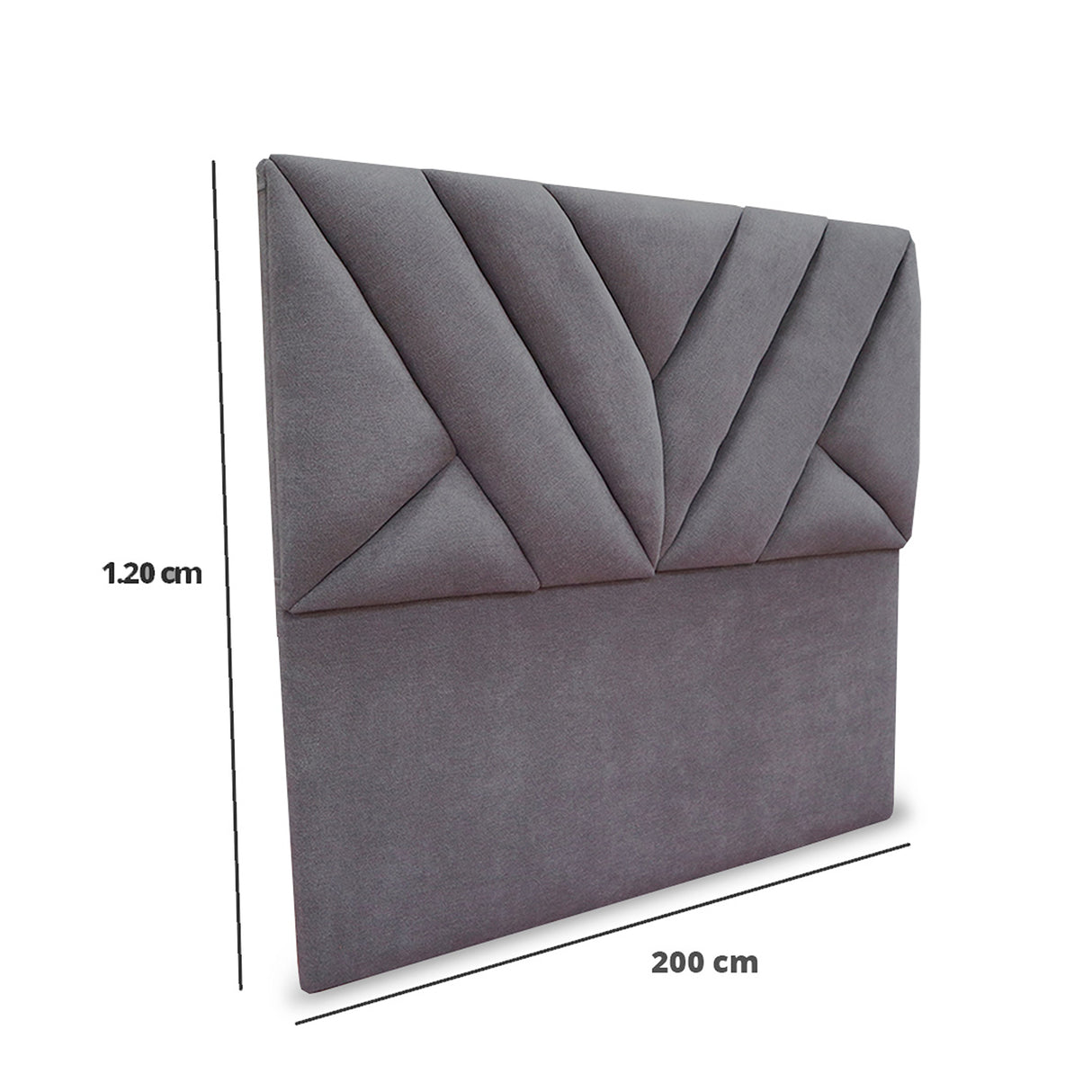 Cabecero Hug Gris Oscuro 200x115cm a la Estructura de la Cama Para Cama King - Cabeceros | Bylmo