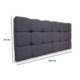 Cabecero Michel Gris Oscuro 120x60cm en la Pared Para Cama Semidoble - Cabeceros | Bylmo