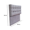 Cabecero Michel Gris Claro 100x115cm A La Estructura De La Cama Para Cama Sencilla