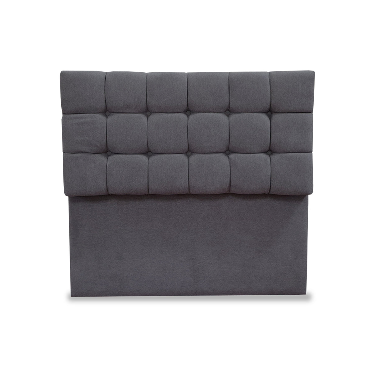 Cabecero Michel Gris Oscuro 120x115cm a la Estructura de la Cama Para Cama Semidoble - Cabeceros | Bylmo
