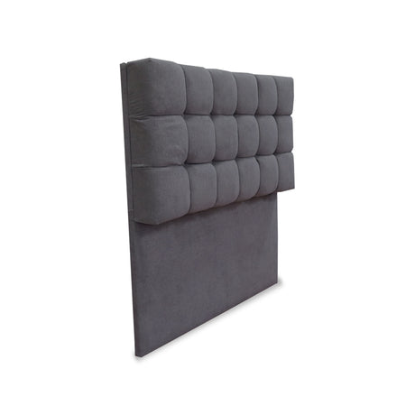 Cabecero Michel Gris Oscuro 120x115cm a la Estructura de la Cama Para Cama Semidoble - Cabeceros | Bylmo