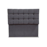 Cabecero Michel Gris Oscuro 140x115cm a la Estructura de la Cama Para Cama Doble - Cabeceros | Bylmo