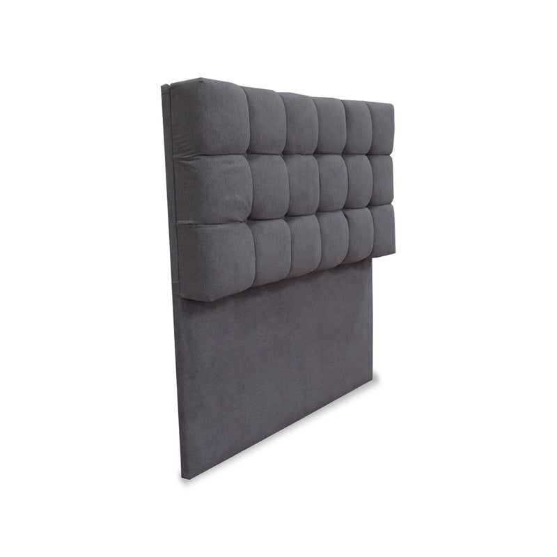 Cabecero Michel Gris Oscuro 140x115cm A La Estructura De La Cama Para Cama Doble