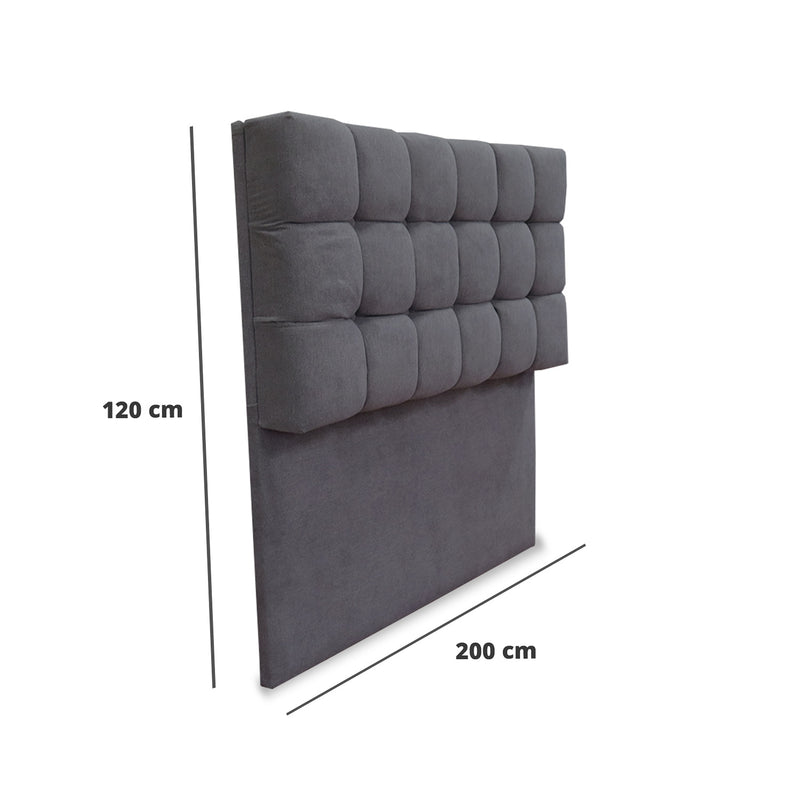 Cabecero Michel Gris Oscuro 200x115cm A La Estructura De La Cama Para Cama King