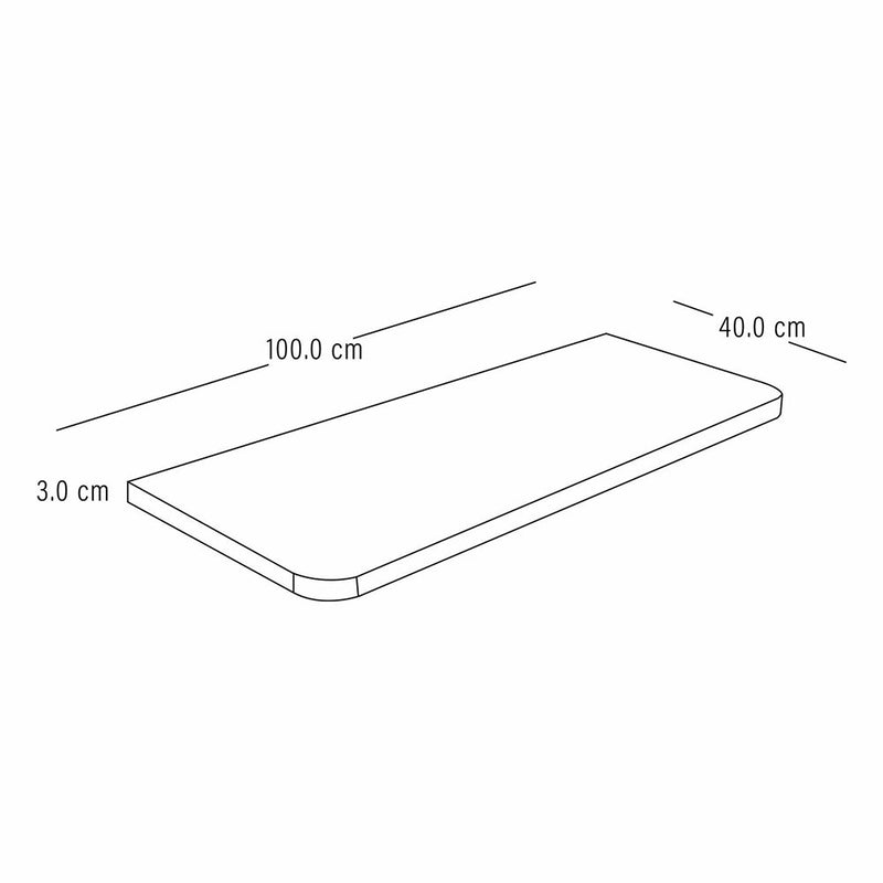 Mesón Plegable Duna 100x3cm Rectangular