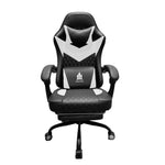 Silla Gamer Sakai 2024 Negra Blanco 55x135cm Con Espaldar Reclinable Y Soporte Lumbar