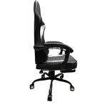 Silla Gamer Sakai 2024 Negra Blanco 55x135cm Con Espaldar Reclinable Y Soporte Lumbar