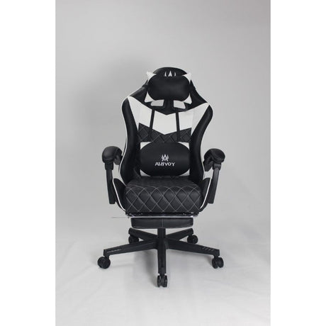 Silla Gamer Sakai 2024 Negra Blanco 55x135cm Con Espaldar Reclinable y Soporte Lumbar - SILLAS DE OFICINA | Bylmo