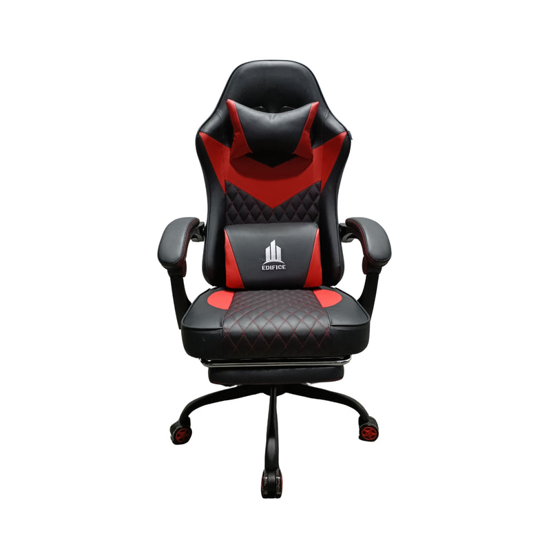 Silla Gamer Sakai 2024 Negra Rojo 55x135cm Con Espaldar Reclinable Y Soporte Lumbar